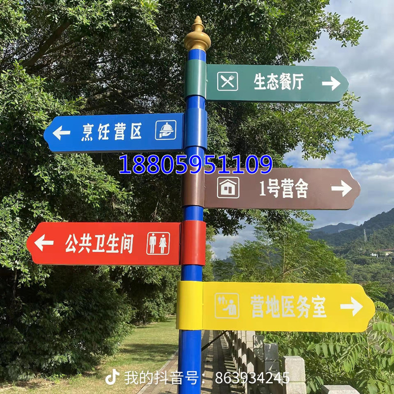 立式导向牌户外指示牌路标牌区域指导F牌小区引导牌多向分流指示