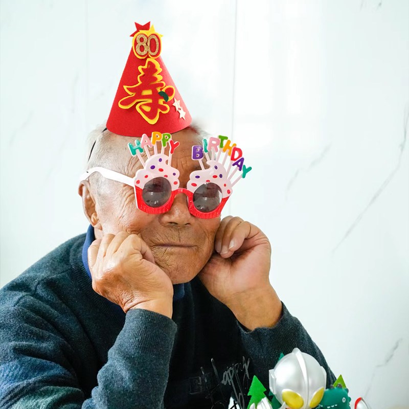速发爷岁奶奶6780大寿宴布置拍照道六具七八九十百爷老人过寿生日