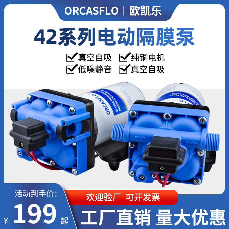 速发42款静音电动隔膜泵抽车增压直流自吸水泵1洗V24V房2衣灌装泵