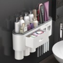 速发牙套置物架免刷孔漱口杯刷牙杯挂墙式 收纳盒牙缸 卫生间壁挂式