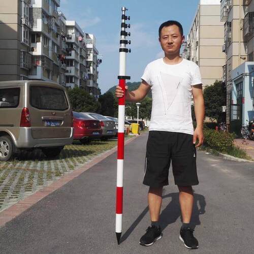 速发全站仪对中杆测绘工程经.15米米8米5米电力测量棱镜杆2纬仪标