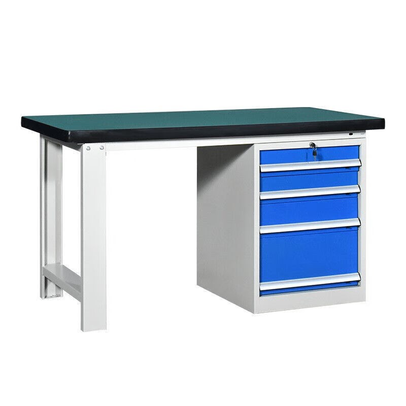 诺谊信五抽工作台重型钳工台操作台车间工作台不锈钢维修台钳工桌