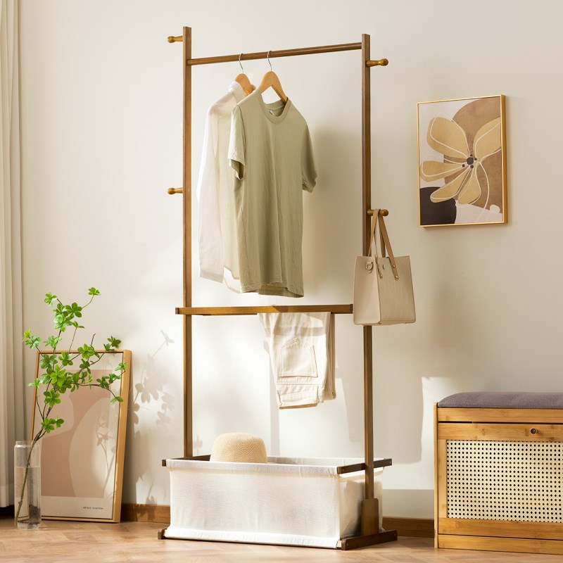 挂衣架落地式衣帽架卧室床边晚上放脱下的衣服神器衣柜置物架晾衣