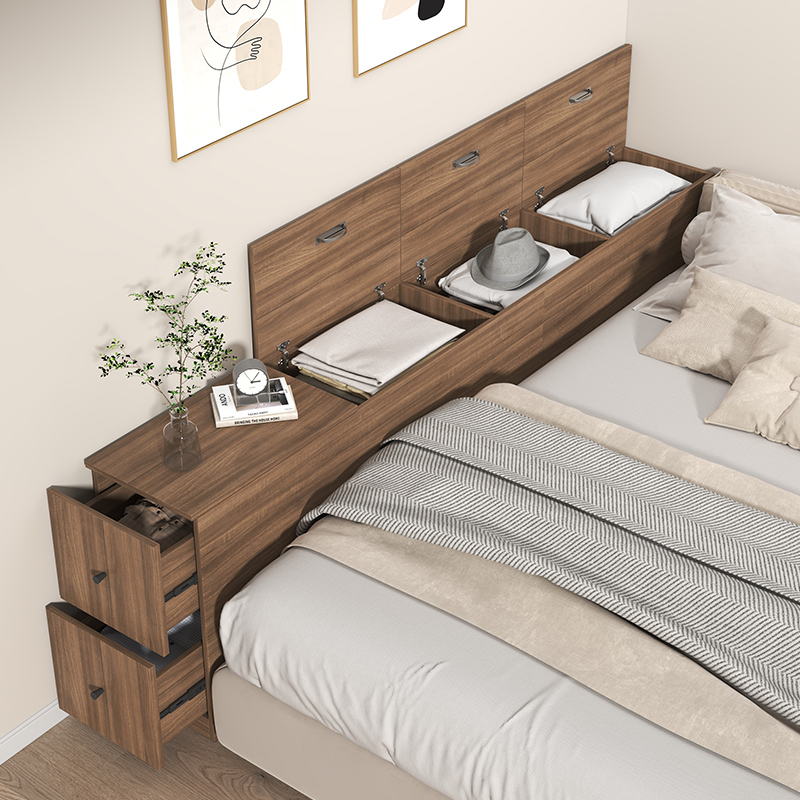 实木床头柜窄柜床尾缝隙柜卧室长条床边柜子收纳柜夹缝储物柜置物