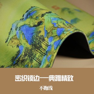 传世名画系列加厚大号鼠标垫新中式防滑办公桌垫键盘垫家居装饰品