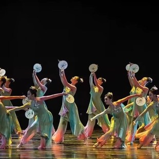 桃李杯淡妆浓抹总相宜舞蹈服装女儿童团扇表演服古典舞民族中国风