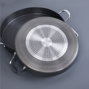 韩式鸡排锅双耳平底煎烤肉海鲜盘春川铁板虎丫炒鸡干锅电磁炉商用