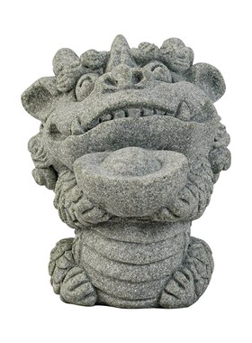 可爱招财小金蟾鱼缸造景装饰品创意抱财麒麟家居桌面茶宠茶玩摆件
