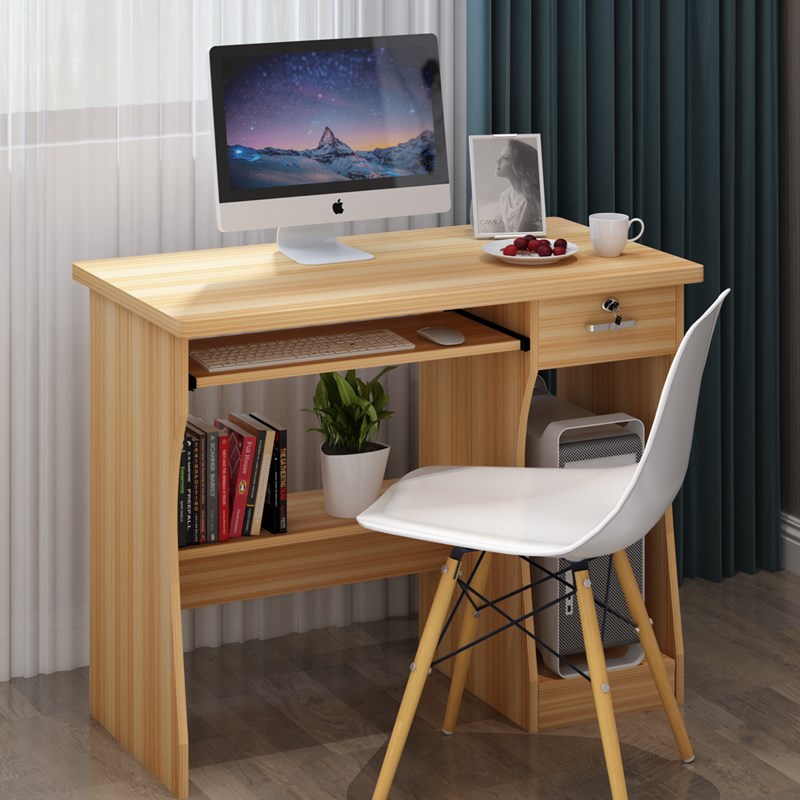 卧室组合学生80CM加厚学习桌写字台办公书桌桌家用电脑书架台式