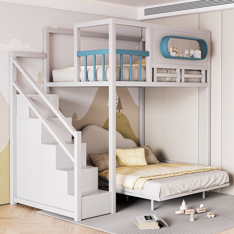 上下铺子母儿童上下床树屋高架床小户型上床下桌组合床复式二楼床