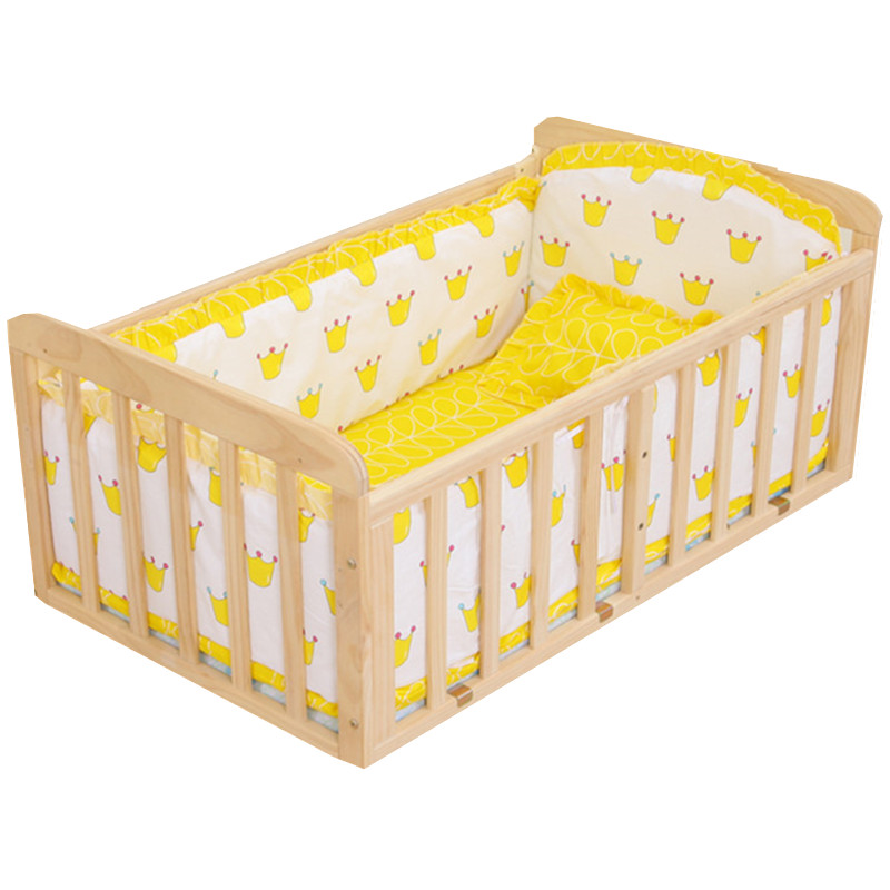 婴儿床围床品套件全棉婴儿床帏 宝宝床垫上用品纯棉可拆洗含内芯