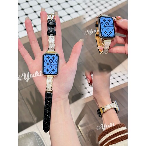 适用小米手环8/9pro手镯金属拼皮表带华为Fit4/3红米watch5苹果10
