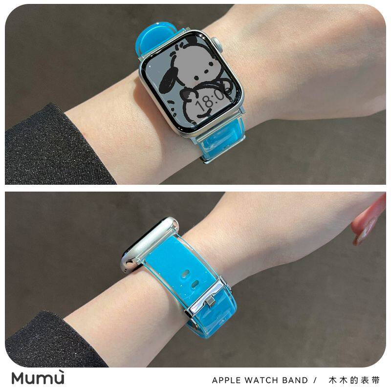 适用OPPOwatch3/3pro表带夏日果冻硅胶OPPOwatchse表带运动ins风 - 实物图