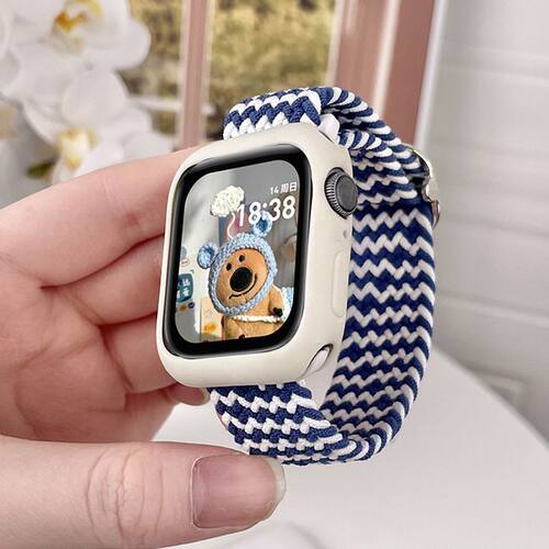 适用s10华强北s9苹果手表壳apple iwatch987新款软硅胶保护套半包