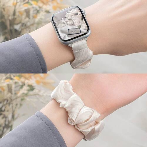 透气清新适用苹果S11手表带iwatch10大肠发圈987se女生小香风颜值
