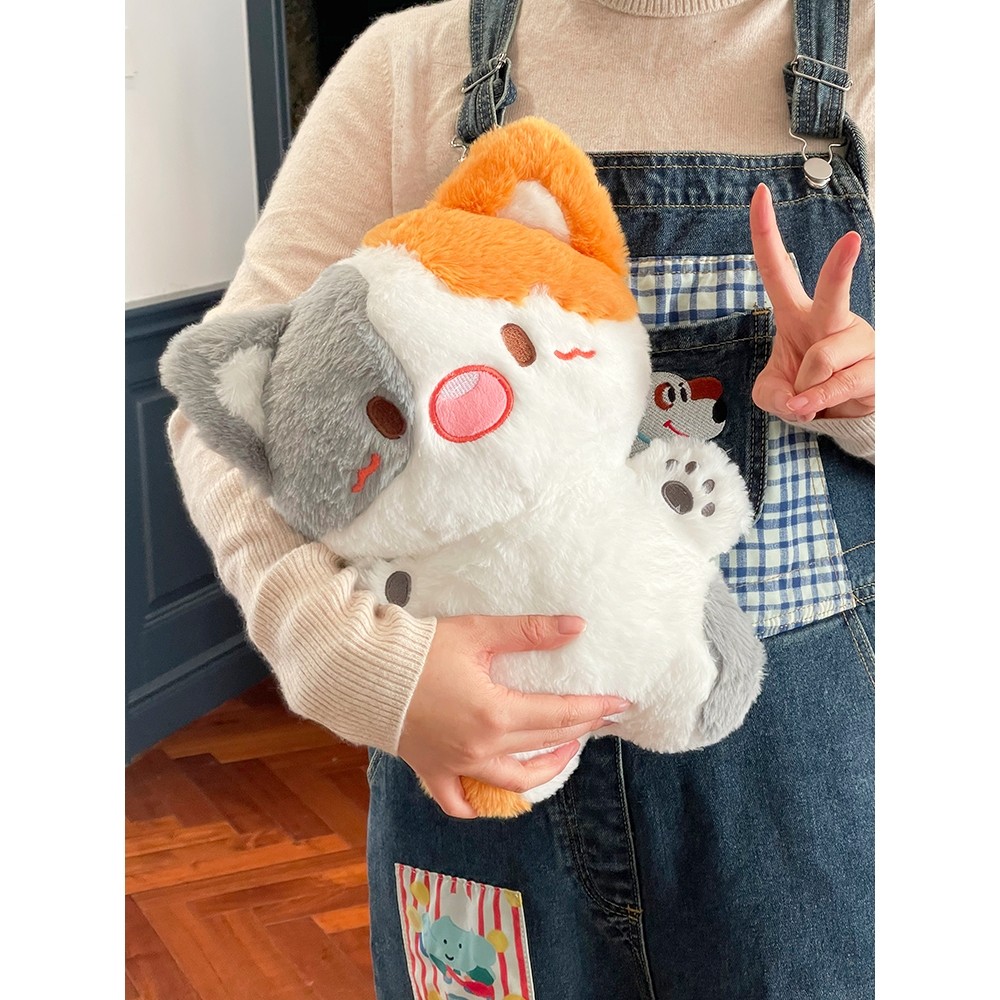 可爱三色猫咪玩偶毛绒玩具女生床上睡觉抱嘟嘟猫公仔娃娃生日礼物,玩具/童车/益智/积木/模型,毛绒/玩偶/公仔/布艺类玩具,淘宝优惠券,粉丝福利购,淘宝优惠卷