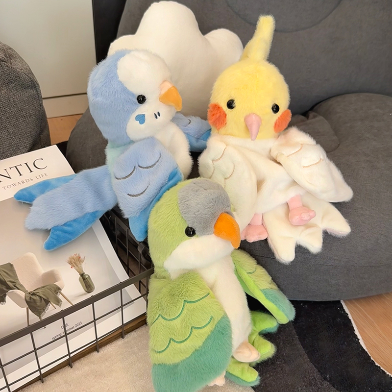 小鸟鹦鹉手偶玩具布娃腹语
