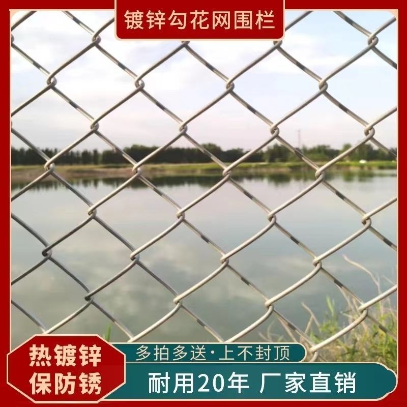 热镀锌铁丝网围栏网养鸡狗牛羊养殖网勾花网钢丝网户外防锈防护网
