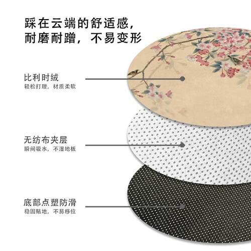 现货房转椅地毯卧室办公电脑椅子地垫客厅沙发转椅地Y板垫子免洗