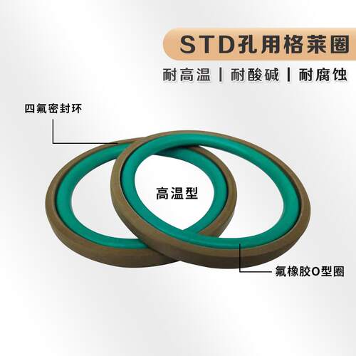 现货STD孔用格莱圈活塞密封圈40/45/50/55/60/63*4.2*6..3液压油