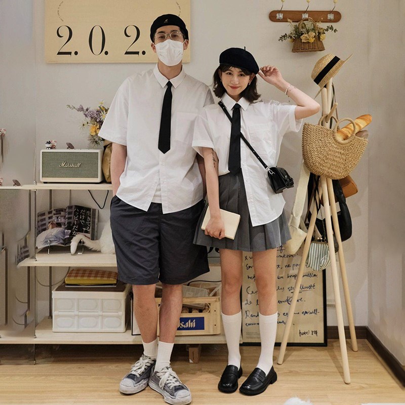速发学院风毕业诵朗季班初夏季服高中学生装韩版校服套装