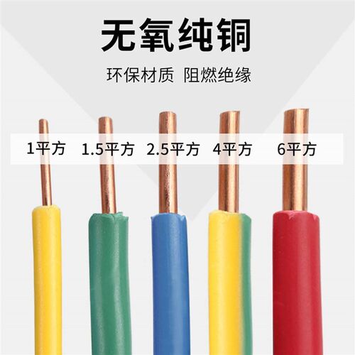 速发国标BV线纯铜1芯阻燃电线1.5 2.5 4 6 单0平方家装家用线硬线