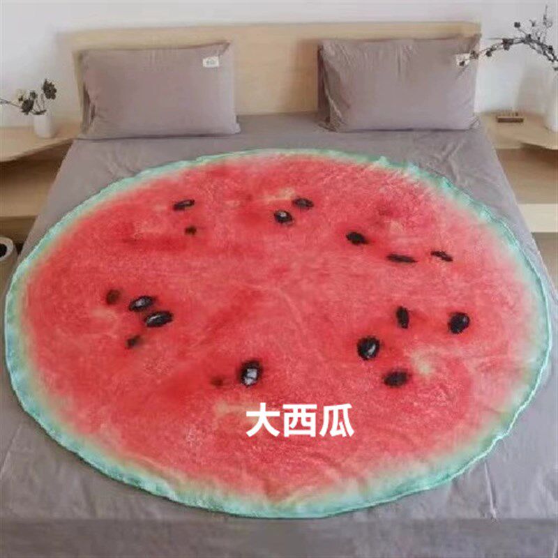 大白菜毯子搞怪创意娃娃菜煎饼西瓜搞笑食物被子儿童午休盖毯