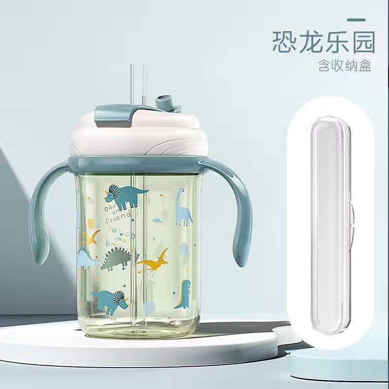 速发贝摔管儿童牛奶防姆杯吸士杯带刻度宝宝冲专用高温可微波