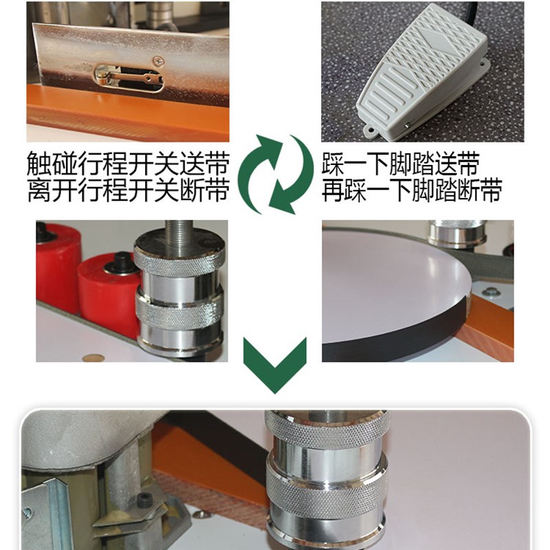 速发木线生态板免漆板手动加宽曲直工封边伸缩台式边面涂胶封双机