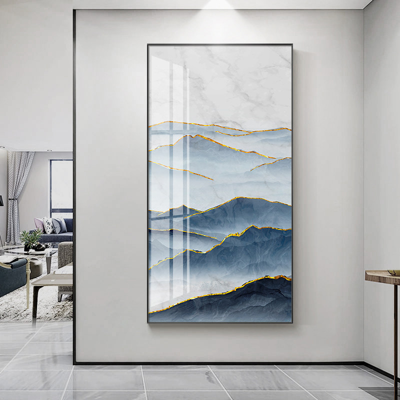 速发山水画道关挂画新中式风格奢景走廊过玄尽头装饰画轻风壁画