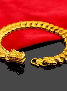 霸气神龙沙金手链龙头麦