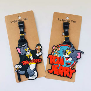 卡通可爱猫和老鼠杰瑞汤姆行李牌旅行托运防丢箱包吊牌Tom&jerry