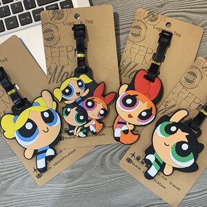 飞天小女警行李牌动漫可爱箱包挂件diy托运防丢旅行赵一博同款
