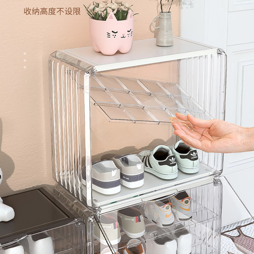 儿童鞋盒a收纳盒透明亚克力防尘简易宝宝小球鞋整理神器多层鞋架