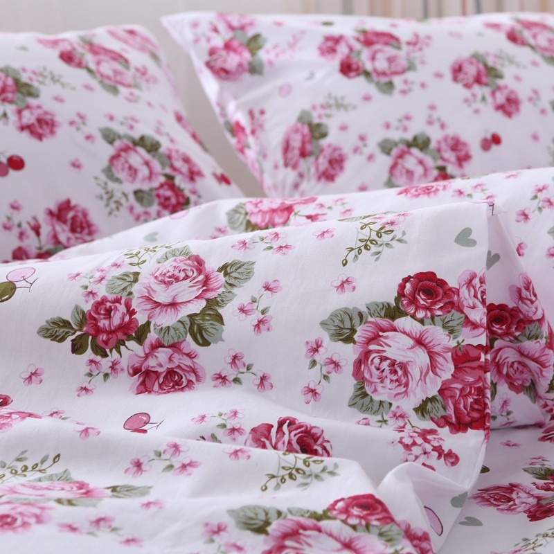 美式田园床单被套四件套纯棉全棉韩版C大花床上34件套双人1.82.0