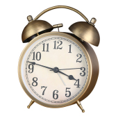 欧式 复古闹钟表静音创意中小学生用懒人床头机械超大声.音打铃时