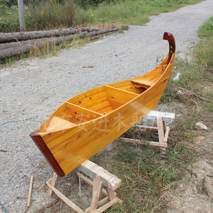 半条船木船摆件装饰木船一半景观道具木船小N木船欧式木船纯手工