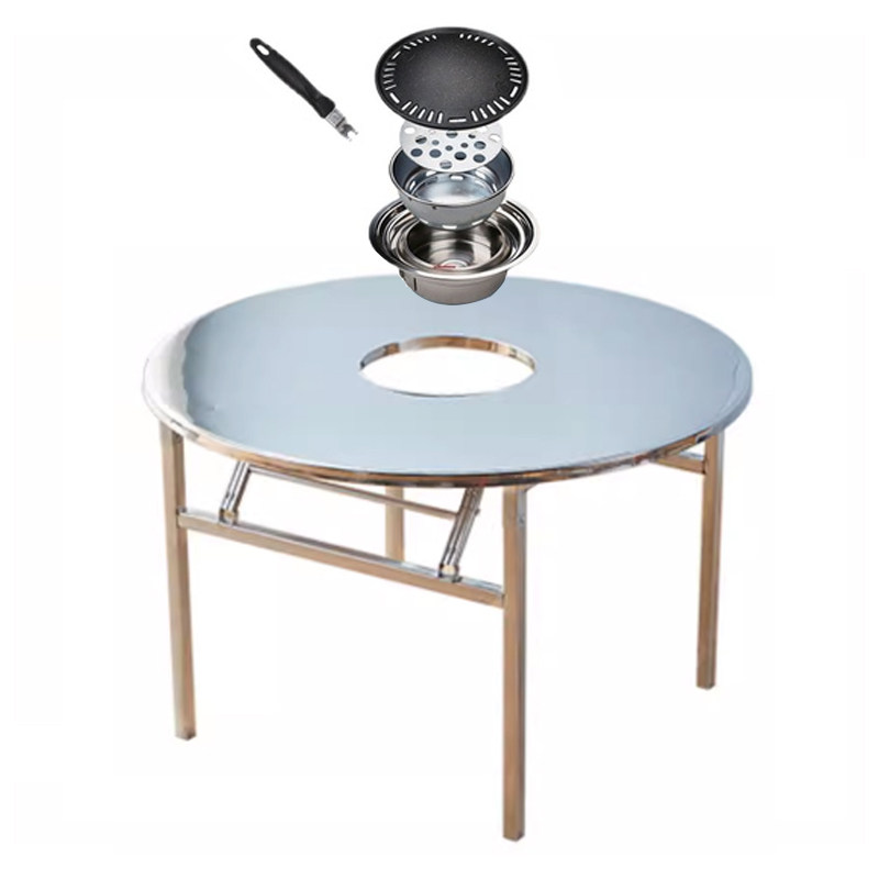 不锈钢圆桌方桌镀锌折叠架餐桌  B户外家用商用烧烤火锅地摊烤肉,商业/办公家具,烤肉桌,淘宝优惠券,粉丝福利购,淘宝优惠卷