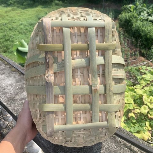 竹编手提篮竹篮鸡蛋篮装菜水果篮家用收纳筐手工果W盘小竹制品竹