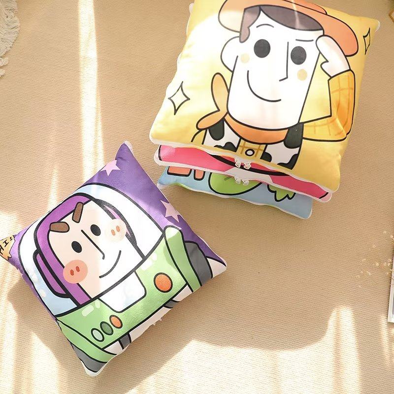 卡通巴斯光年抱枕被子带拉链两用汽车载折叠车枕上班Y午睡毯子靠,居家布艺,抱枕被,淘宝优惠券,粉丝福利购,淘宝优惠卷