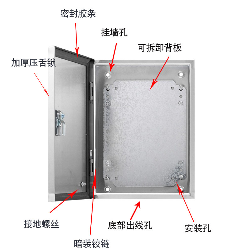 304不锈钢配电箱室内基业箱开关箱配F电柜电控箱控制箱布线箱 定,电子/电工,强电布线箱,淘宝优惠券,粉丝福利购,淘宝优惠卷