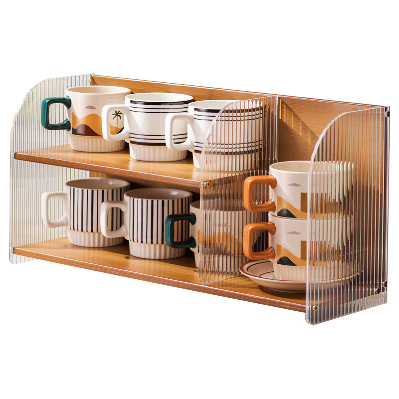 餐桌水杯架子轻奢杯架咖啡杯收z纳水吧桌面收纳盒马克杯茶杯置物
