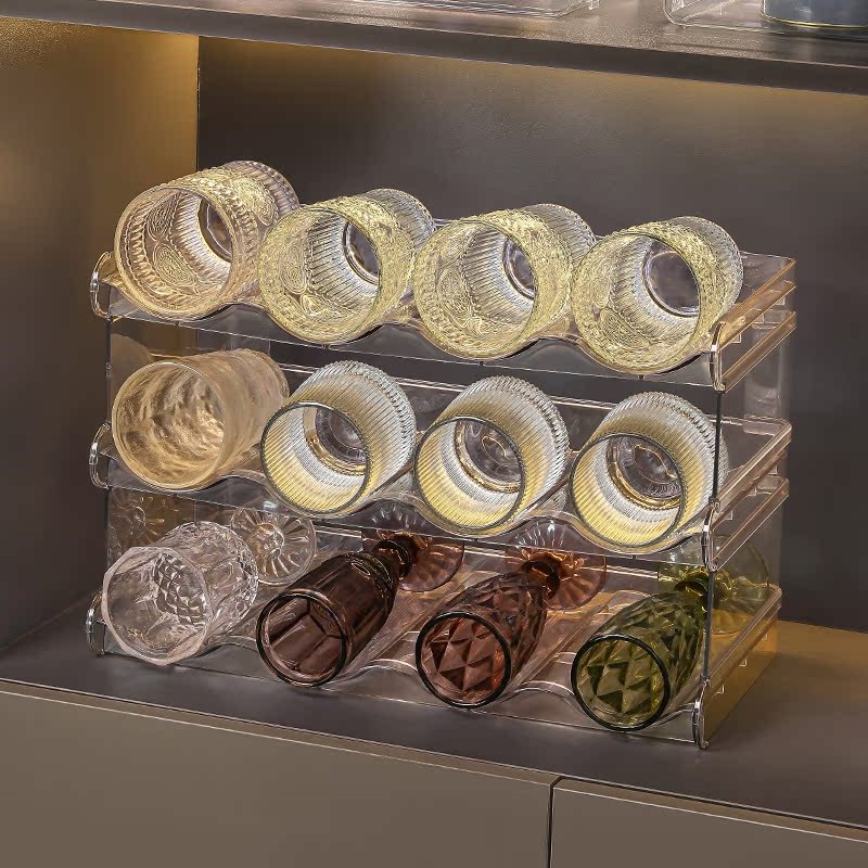 红酒收纳架家用客厅m高档酒水架子酒柜桌面葡萄酒置物架杯子陈列