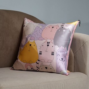 双面真丝抱枕被办m公室午睡抱枕被汽车沙发空调多功能两用被子床