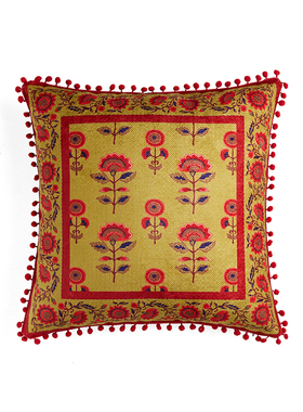 偏爱集美式c轻奢抱枕姜黄色复古客厅沙发欧式床头靠包高档法式靠