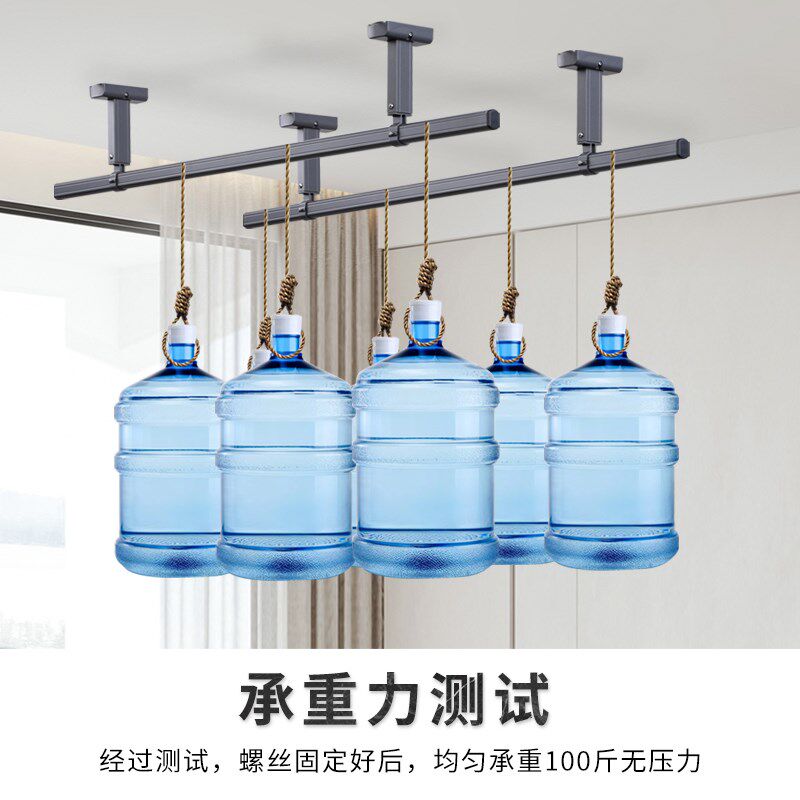 晾衣杆阳台固定式铝合金顶装固定晾衣架单杆挂P衣杆晒衣杆一根家