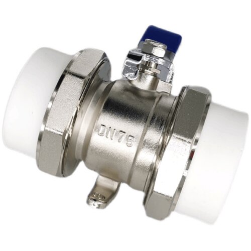 黄铜PPR活接球阀DN75 DN90 DN110N热熔双活接铜球阀开关球阀