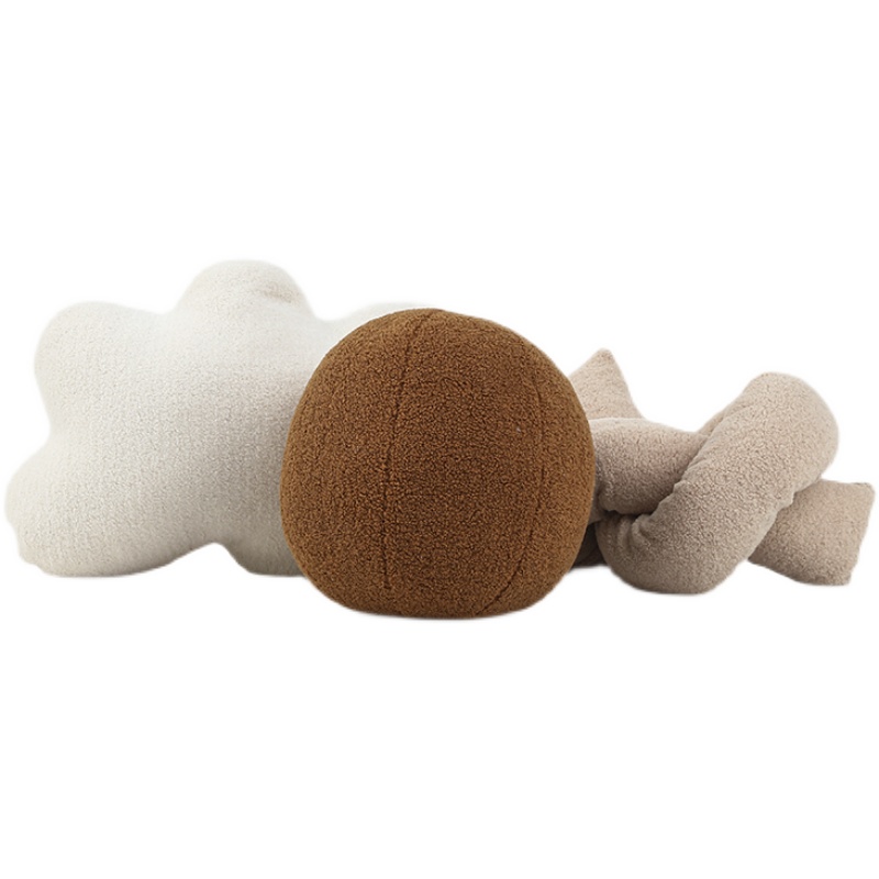 扭扭乐抱枕轻奢毛绒圆形腰枕办公室J抱枕异形沙发靠枕腰枕