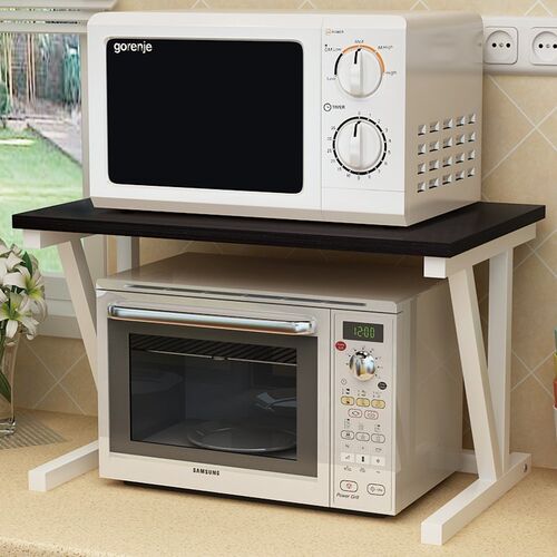 微波炉置b物架子2层家用厨房用品烤箱电饭煲支架落地收纳架双层架