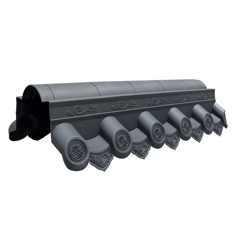 特厚宽脊双面瓦24墙专用2.x8公斤大波一体树脂围墙瓦彷古墙帽加厚